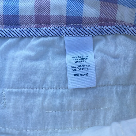 NWT Market And Spruce
Women Checkered Chino Shorts, White/Blue/Purple - Picture 6 of 8